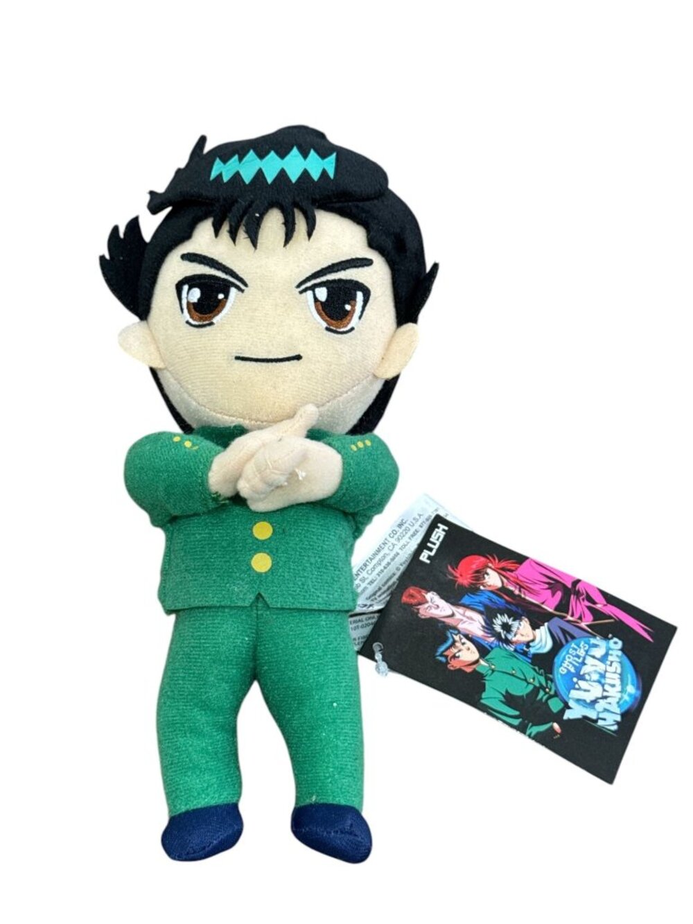 Yu Yu Hakusho Kuwabara Plush Doll Funimation Collectible 7" Green Outfit New Wit
